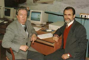 На снимке: Н.С.Катков и Е.И.Царегородцев